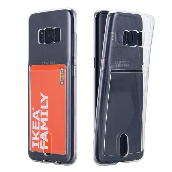 Grote foto samsung s8 tpu ultra dun kaart case gel shockproof case cover transparant telecommunicatie mobieltjes