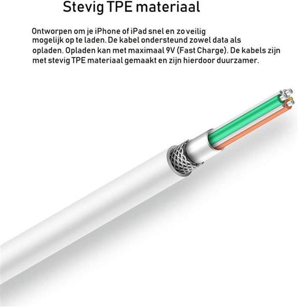 Grote foto drphone pdk lunar 20w thuislader 1m usb c naar lightning kabel 9v fastcharge voor o.a iphone 12 telecommunicatie opladers en autoladers