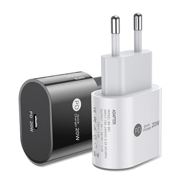 Grote foto drphone pdk lunar 20w thuislader 1m usb c naar lightning kabel 9v fastcharge voor o.a iphone 12 telecommunicatie opladers en autoladers