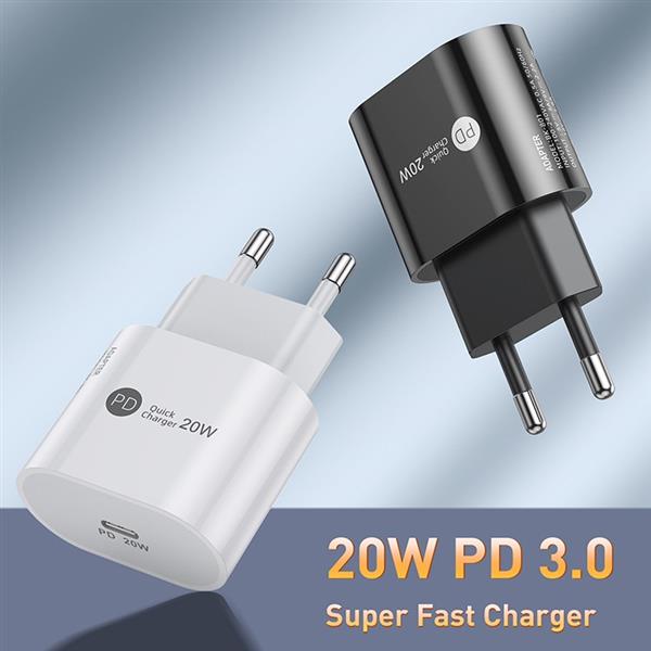 Grote foto drphone pdtc2 20w thuislader 1m usb c naar usb c fastcharge powerdelivery pd kabel voor o.a sa telecommunicatie opladers en autoladers