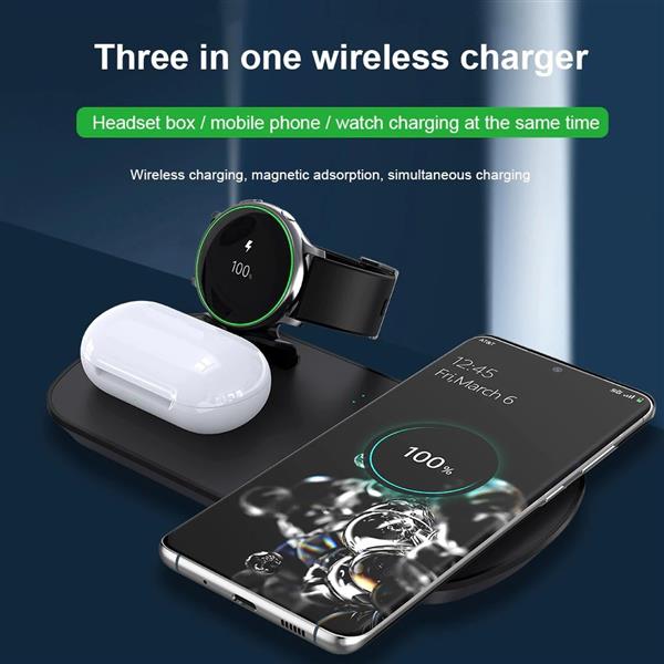 Grote foto drphone sqi1 draadloze lader qi oplaadstation 3 in 1 lader voor samsung gear active samsun telecommunicatie opladers en autoladers