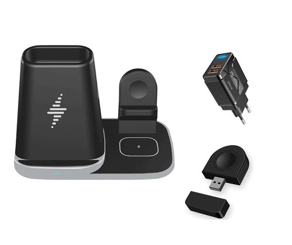 Grote foto drphone level2 draadloze oplader 4 in 1 docking station oplaadstation airpods apple watch telecommunicatie opladers en autoladers