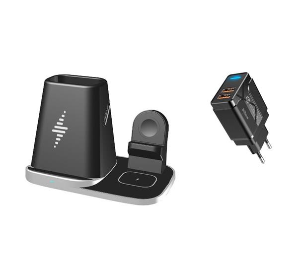 Grote foto drphone level2 draadloze oplader 4 in 1 docking station oplaadstation airpods apple watch telecommunicatie opladers en autoladers