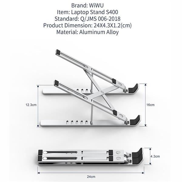 Grote foto wiwu laptop aluminium stand verstelbare laptop tablet houder opvouwbare stand 10 17 inch tablet computers en software overige computers en software