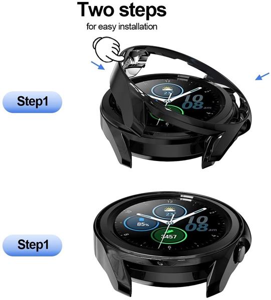 Grote foto drphone sgw samsung galaxy watch 3 41mm extra dun flexibele bumper zilver kleding dames horloges