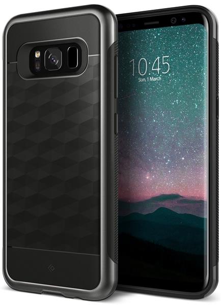 Grote foto s8 caseology parallax series shock proof tpu grip case black telecommunicatie mobieltjes