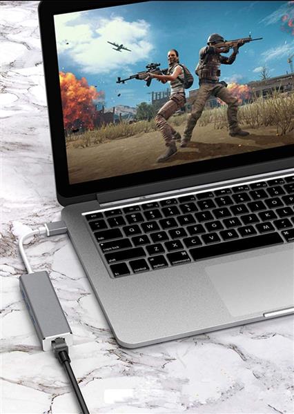 Grote foto drphone ea2 usb 3.0 hub met rj45 gigabit ethernet lan adapter 10 100 1000m gigabit met 3 poorten computers en software overige computers en software