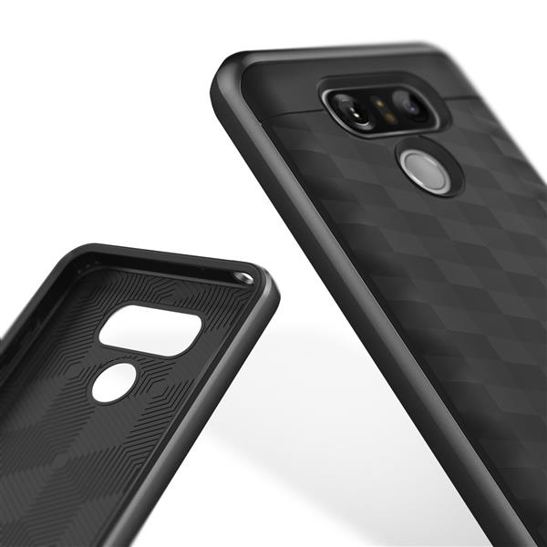 Grote foto lg g6 caseology parallax series shock proof tpu grip case black telecommunicatie mobieltjes