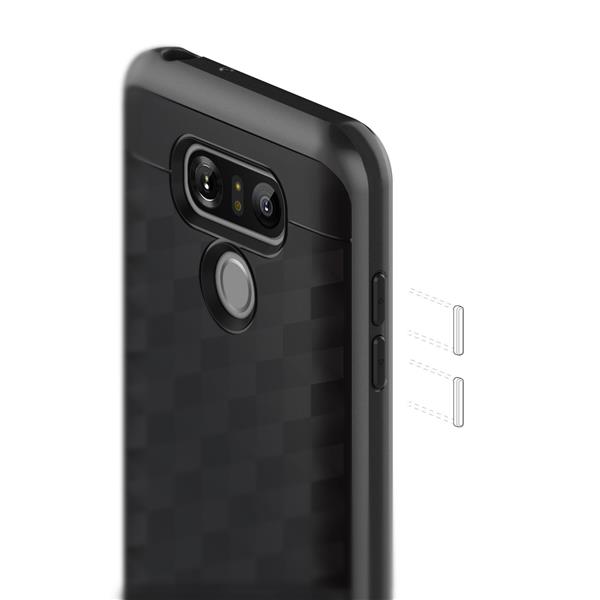 Grote foto lg g6 caseology parallax series shock proof tpu grip case black telecommunicatie mobieltjes