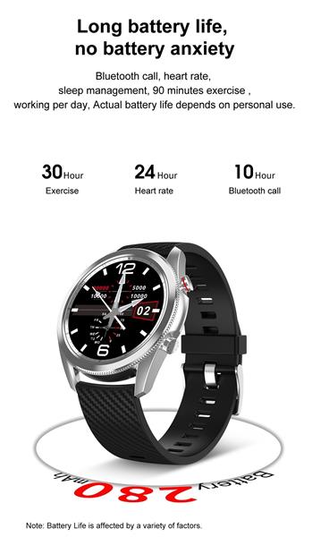 Grote foto drphone modelx3 smartwatch voor mannen 1.28inch ip67 waterdicht ecg bluetooth bellen mail kleding dames horloges