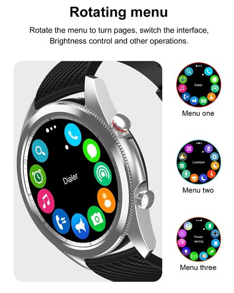 Grote foto drphone modelx3 smartwatch voor mannen 1.28inch ip67 waterdicht ecg bluetooth bellen mail kleding dames horloges