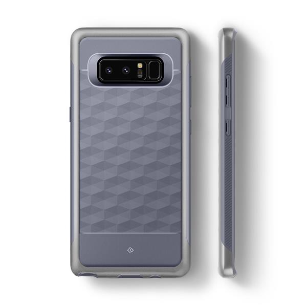 Grote foto note 8 caseology parallax series shock proof tpu grip case ocean gray telecommunicatie mobieltjes