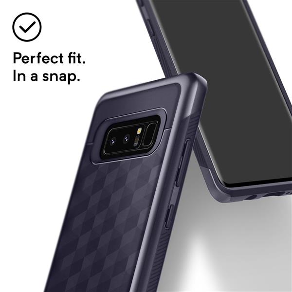 Grote foto note 8 caseology parallax series shock proof tpu grip case orchid gray telecommunicatie mobieltjes