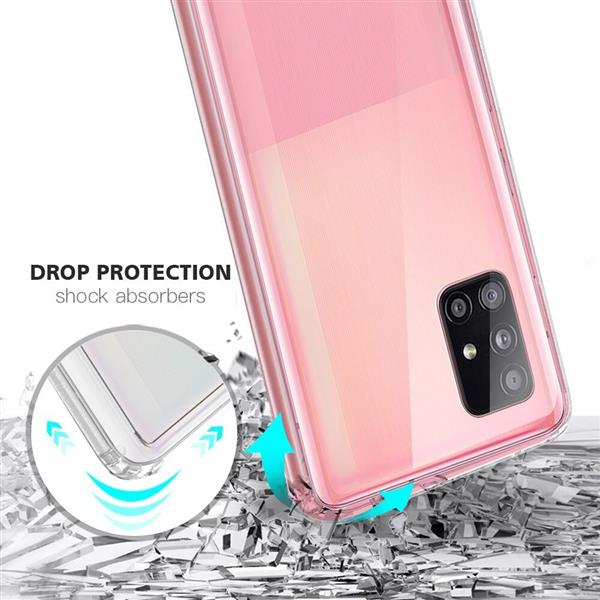 Grote foto drphone samsung galaxy a51 5g tpu hoesje ultra dun premium soft gel case transparant telecommunicatie mobieltjes