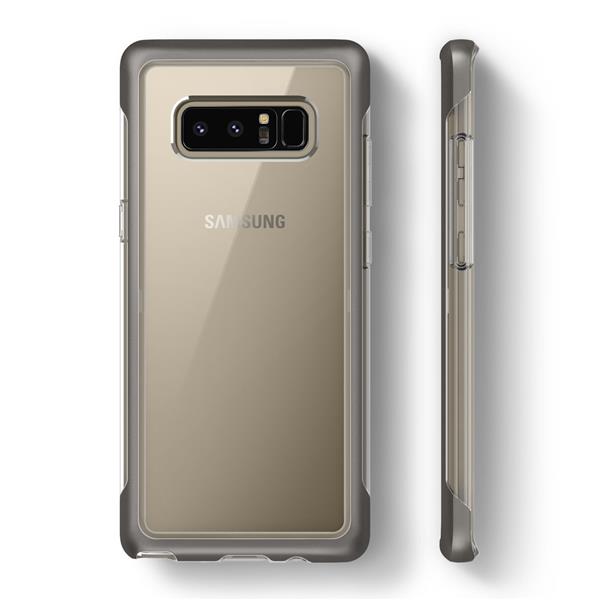 Grote foto note 8 caseology skyfall series shock proof tpu grip case warm gray telecommunicatie mobieltjes