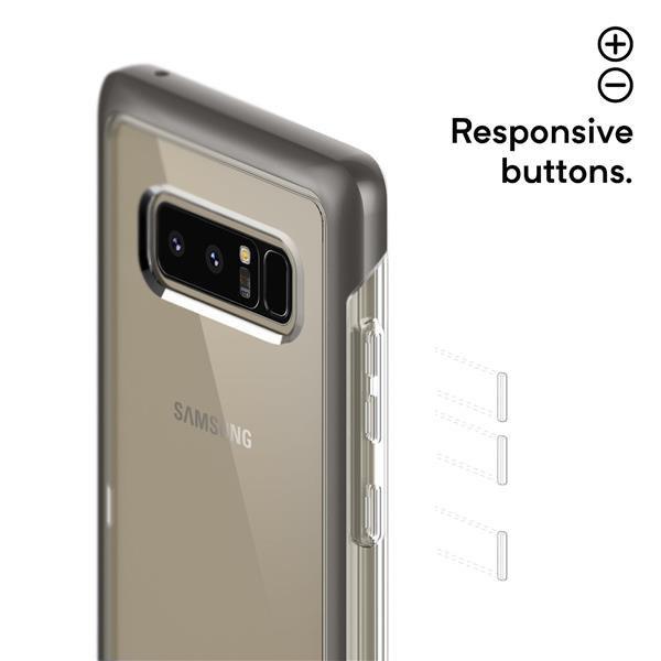 Grote foto note 8 caseology skyfall series shock proof tpu grip case warm gray telecommunicatie mobieltjes