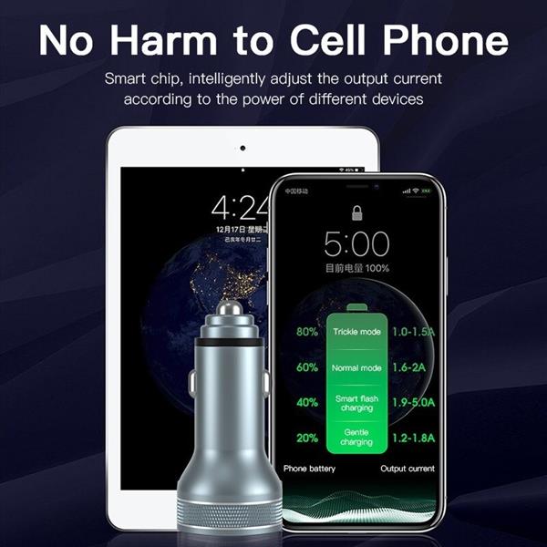 Grote foto drphone invisible4 autolader qc3.0 3a 9v usb c met pd 18w snel opladen 36w met digitale displa telecommunicatie opladers en autoladers