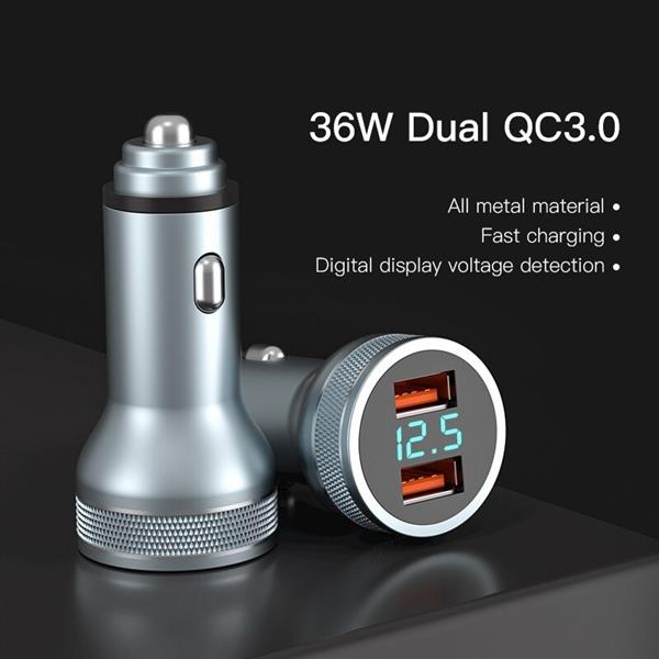 Grote foto drphone invisible4 autolader qc3.0 3a 9v usb c met pd 18w snel opladen 36w met digitale displa telecommunicatie opladers en autoladers