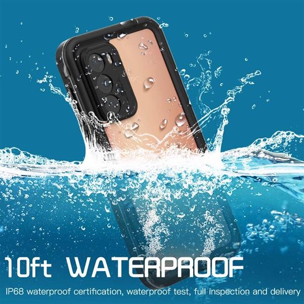 Grote foto drphone p40 waterdichte case ip68 full body beschermhoes zwart telecommunicatie mobieltjes