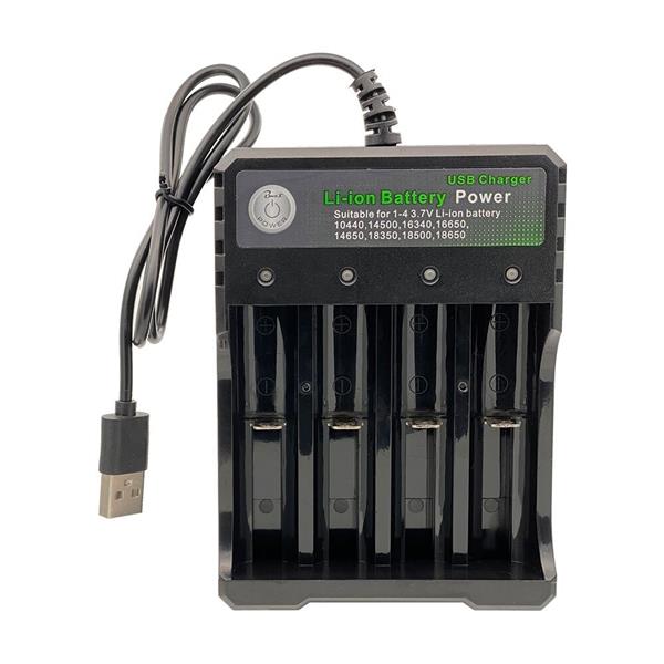 Grote foto drphone bc4s batterijlader 4 sloten indicator usb aansluiting 10440 14500 16340 16650 1465 telecommunicatie opladers en autoladers