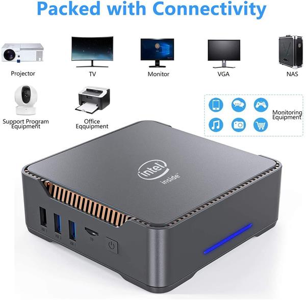 Grote foto elementkey inix3 ultra mini pc gemini lake j4125 8gb ddr4 ram 128gb ssd wifi bluetooth computers en software overige computers en software