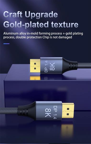 Grote foto drphone h120 8k ultra hd 1 meter displayport naar displayport 1.4 male naar male kabel telecommunicatie opladers en autoladers