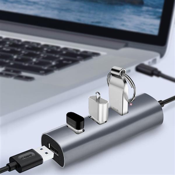 Grote foto drphone dm ch9 metalen aluminium 4 poorten usb3.0 hub 5gbps 300 mb s splitter verdeler zwa computers en software overige computers en software