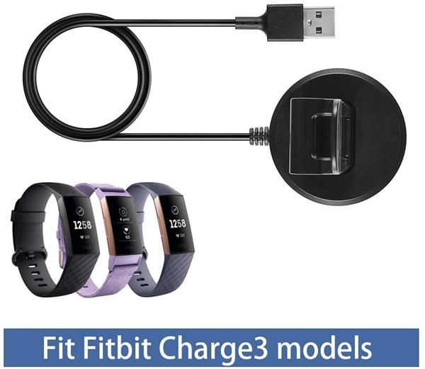 Grote foto drphone osd1 oplaadstation usb oplaadkabel standdock geschikt voor fitbit charge 3 4 zwart kleding dames horloges