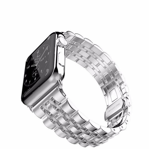 Grote foto drphone 7 kralen horlogeband rvs roestvrij stalen armband geschikt voor apple watch 38mm 40m kleding dames horloges