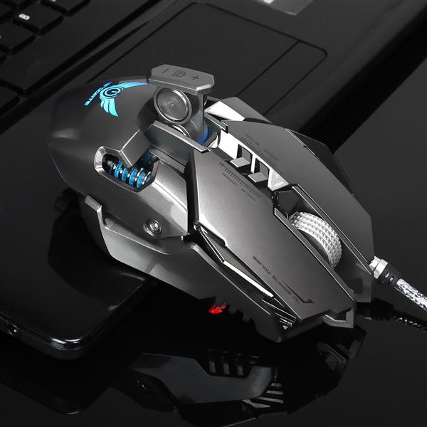 Grote foto elementkey xero mechanische gaming muis 3200 dpi programmeerbaar usb 2.0 bedraad led grijs computers en software overige computers en software