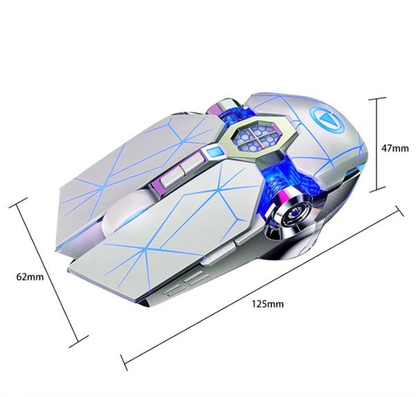 Grote foto elementkey dml3 draadloze usb 2.4ghz gaming muis met 7 kleuren verlichting stille optische ergonomi computers en software overige computers en software