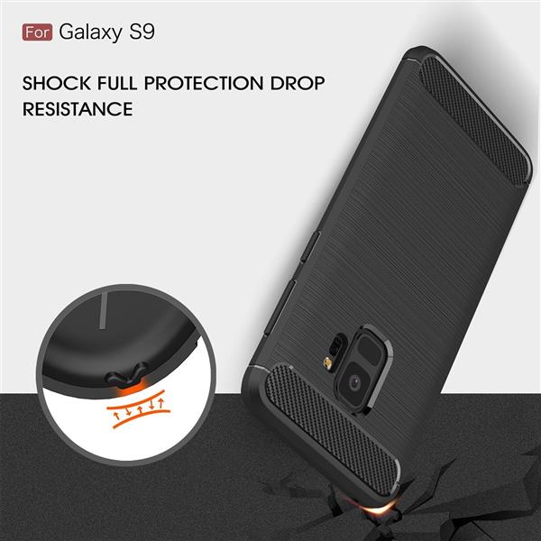 Grote foto samsung s9 geborsteld rugged tpu case ultimate drop proof siliconen case carbon fiber look telecommunicatie mobieltjes