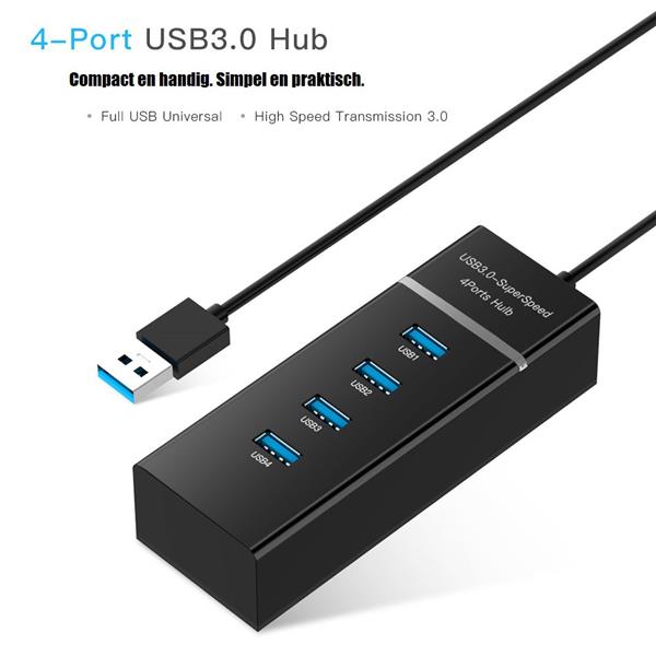 Grote foto drphone xtreme 4 poort 5gbps usb 3.0 hub splitter computer notebook laptop windows mac os linu computers en software overige computers en software