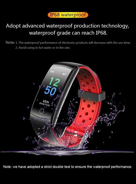 Grote foto drphone v9 high activity tracker sporthorloge oled scherm hartslagsensor stappenteller i kleding dames horloges