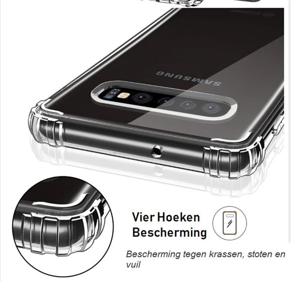 Grote foto drphone galaxy s10e tpu hoesje siliconen shock bumper case backcover met verstevigde randen voor telecommunicatie mobieltjes