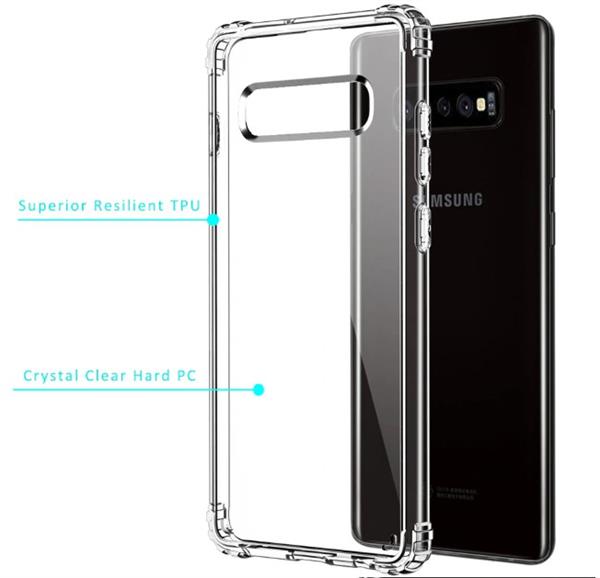 Grote foto drphone galaxy s10e tpu hoesje siliconen shock bumper case backcover met verstevigde randen voor telecommunicatie mobieltjes