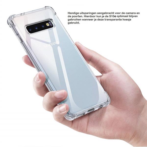 Grote foto drphone galaxy s10e tpu hoesje siliconen shock bumper case backcover met verstevigde randen voor telecommunicatie mobieltjes