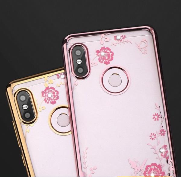 Grote foto drphone p smart 2019 honor 10 lite flower bloemen case diamant crystal tpu hoesje goud telecommunicatie mobieltjes