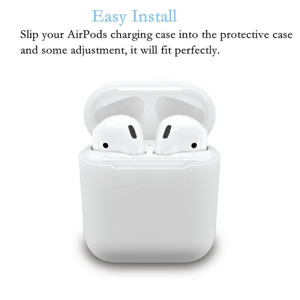 Grote foto drphone siliconen airpod case beschermende siliconen hoes en huid voor airpods charging case wit telecommunicatie mobieltjes