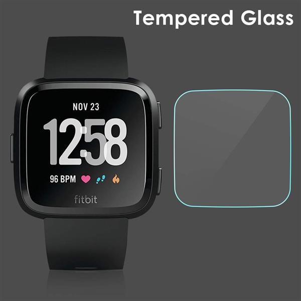 Grote foto drphone fitbit versa glas screenprotector tempered glass glazen gehard transparant 9h 2.5d scre telecommunicatie mobieltjes