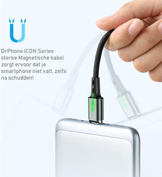 Grote foto drphone icon series gecertificeerde oplader magnetische 8 pin iphone ipad oplaadkabel dataka telecommunicatie opladers en autoladers
