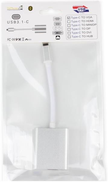 Grote foto drphone usb 3.1 type c thunderbolt 3 usb c naar vga converter type c vga adapter kabel 10 gb computers en software overige computers en software