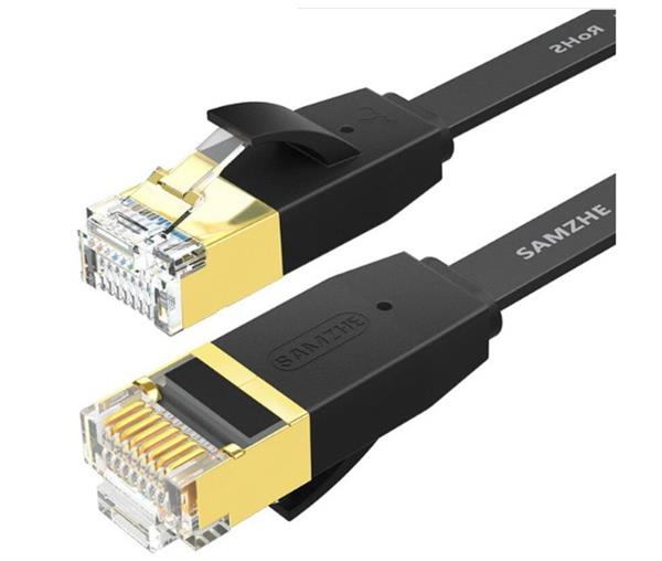 Grote foto drphone ethernetkabel cat6 platte rj45 lan netwerk kabel 1gbps 1000 mbps 2 meter zwart computers en software overige computers en software