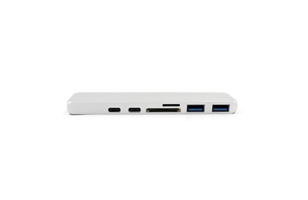 Grote foto drphone 7 in 1 usb c hub dual type c dock 5k output 40 gbps thunderbolt 3 2x usb 3.0 poorten computers en software overige computers en software