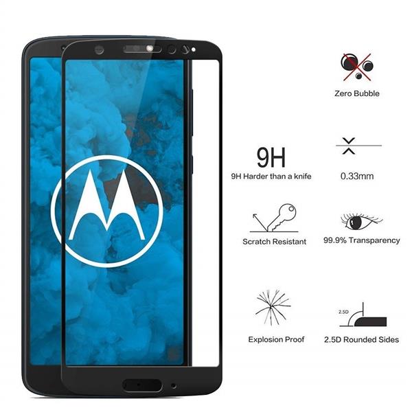 Grote foto drphone moto g6 glas 4d volledige glazen dekking full coverage curved edge frame tempered glass zwar telecommunicatie mobieltjes
