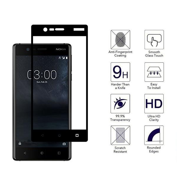 Grote foto drphone nokia 3 glas 4d volledige glazen dekking full coverage curved edge frame tempered glass zwar telecommunicatie mobieltjes