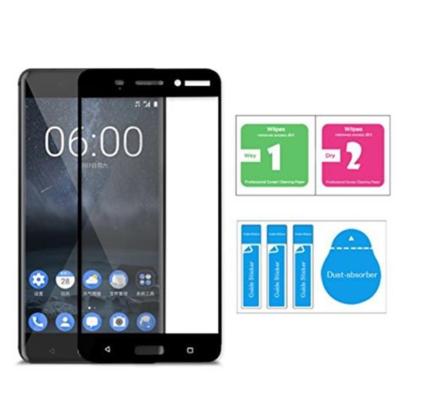 Grote foto drphone nokia 8 glas 4d volledige glazen dekking full coverage curved edge frame tempered glass zwar telecommunicatie mobieltjes