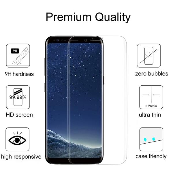 Grote foto drphone samsung s8 glas 4d volledige glazen dekking full coverage curved edge frame tempered glass z telecommunicatie mobieltjes