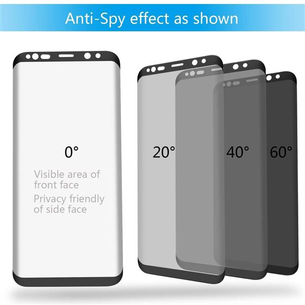 Grote foto drphone samsung s8 privacy tempered glass 4d full coverage tot aan de randen anti spy glas glaze telecommunicatie mobieltjes