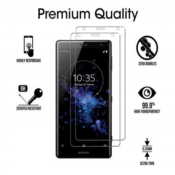 Grote foto drphone sony xz2 premium glas 4d volledige glazen dekking full coverage curved edge frame tempered telecommunicatie mobieltjes